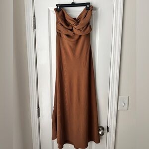 Miami by Francesca’s Strapless Midi Dress - Brown | Excellent Condition